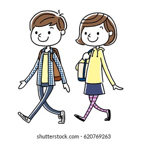 Boys and girls: walking