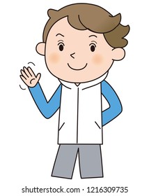 Boy's greeting by boys