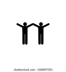 Boys happy friend icon. Element of friends icon