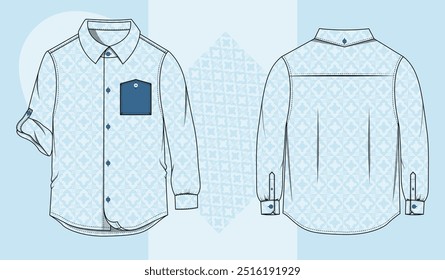 Boys long sleeve shirt illustration