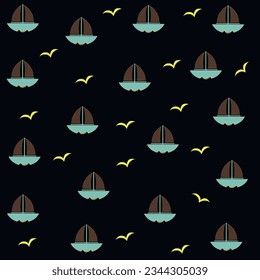 boys marine pattern seamless vector 