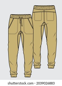 BOYS AND MEN JOGGERS WITH PANEL DETAIL