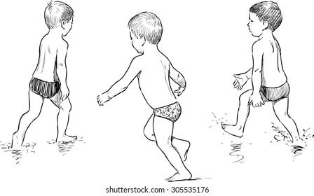 boys on the beach