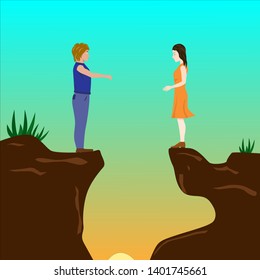 boys on the rocks friendship brunette girl blond boy
