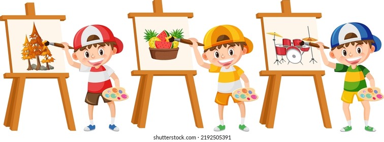 5,438 Cartoon canvas children Images, Stock Photos & Vectors | Shutterstock