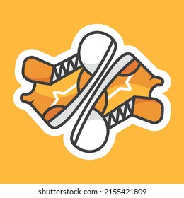 Boy's pair of shoes stickers