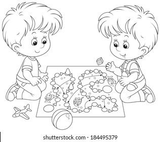 Coloring Pages Board Game Hd Stock Images Shutterstock