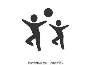 boys play icon simple vector illustration 