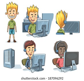 Boys Playing Computer