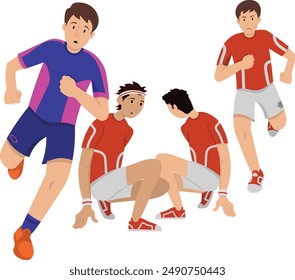 Jungen spielen indischen Sport von kho kho