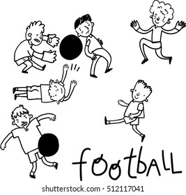 Boys plays soccer