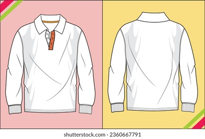 BOYS POLO NECK FULL SLEEVE DRAWING ILLUSTRATION