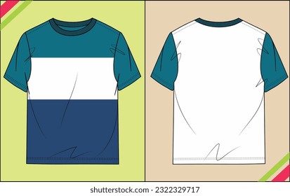 JUNGEN REGELMÄSSIG KURZE SCHNITTSPERRUNG UND SEHEN DIE FLACHSKETCH FASHION TEMPLATE TECHNISCHE ILLUSTRATION