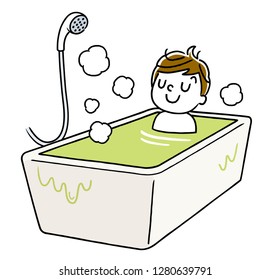 Boys to relax in the bath