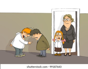 Boys at school pieced together the head lice
