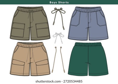 Boys Shorts Variações com bolsos