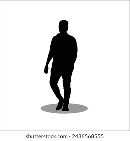 Boys silhouette stock vector illustration