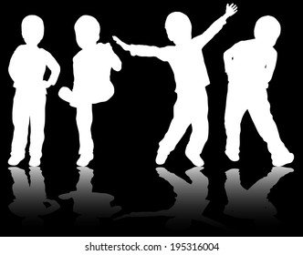 Boys silhouettes
