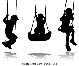 Boys Silhouettes Stock Vector (Royalty Free) 206307958 | Shutterstock