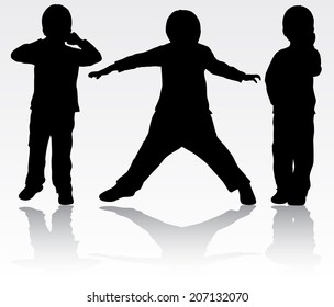 Boys silhouettes