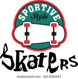 Boys' Sportive Style Skateboard Summer Outfit