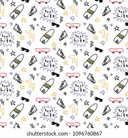 Boys Stuff Doodle Pattern