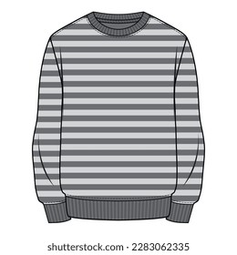 Boys sweatshirt with charcoal and light grey stripes 