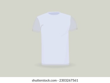 boys t shirt short sleeve drop shoulder crew neck plain white t shirt front view flat sketch vector illustration template. cad mockup.