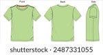 Boys t shirt template. vector file.  solid t shirt