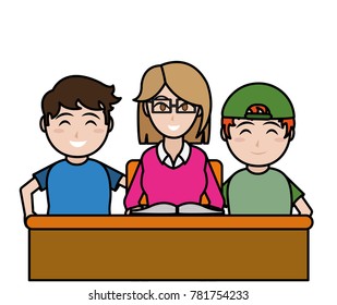 Boys and teacher design