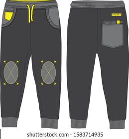 Boys Teenager Boys Sport Joggers Pants Bottom Wear Apparel Clothes Textile Design Template Lompas