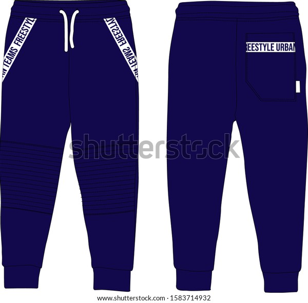 Boys Teenager Boys Sport Joggers Pants Stock Vector (Royalty Free ...