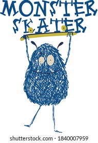 for boys tshirt monster skater