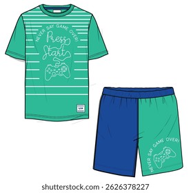 boys tshirt shorts set design. print designs, fashion and more