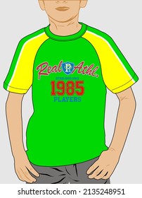 Boys t-shirt trendy and styles design vector.teenagers outfit