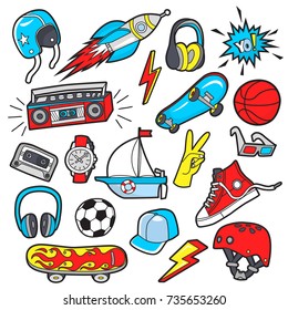 boys vector patches stock vector royalty free 735653260 shutterstock