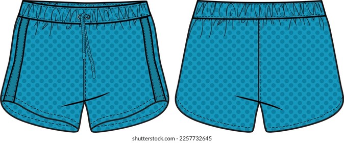 Boys Wear Shorts Sports and Casual Wear Vector Illustration