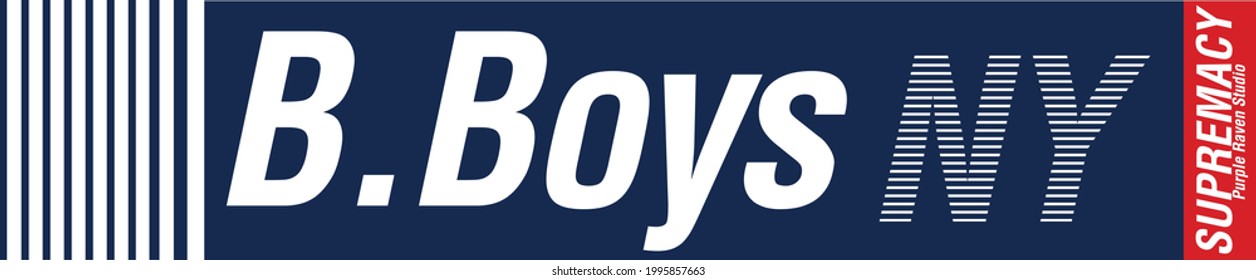 Boys write Supremacy Line T-shirt design vector