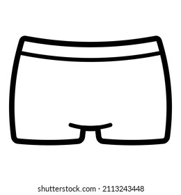 Icono De Panzas Cortas De Boyshort Plano Aislado En Fondo Blanco