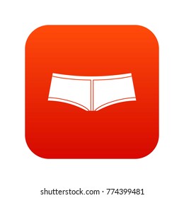Boyshorts icon digital red for any design isolated on white vector illustration