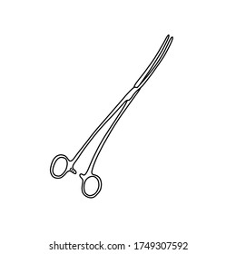 ícono de doodle bozeman douglas forceps, ilustración vectorial