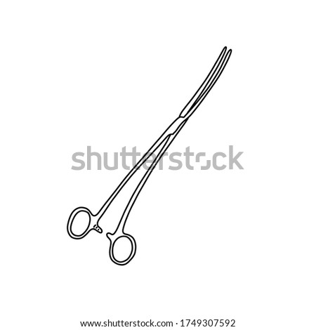 bozeman douglas forceps doodle icon, vector illustration