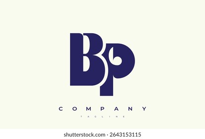 BP Abstract Geometric Logo Design. Modern and elegant logo design with simplistic typography elements, showcasing branding excellence.
