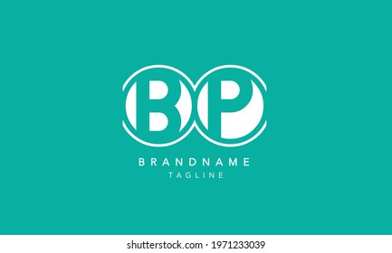 BP Alphabet Letters Initial Circle Icon Logo