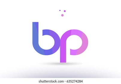 bp b p alphabet letter purple pink magenta blue colorful creative colors text dots creative company logo vector icon design template