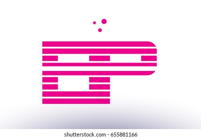 bp b p alphabet letter logo pink purple line stripe company design template creative abstract vector