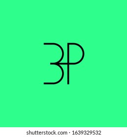 BP, B and P initial letter logo templates