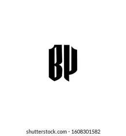 BP B P logo icon design template elements