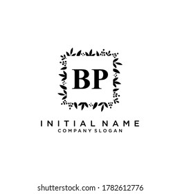 BP Beauty vector initial logo, handwriting logo of initial signature, wedding, fashion, jewerly, boutique, floral and botanical with creative template for any company or business.