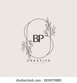BP Beauty vector initial logo art, handwriting logo of initial signature, wedding, fashion, jewerly, boutique, floral and botanical with creative template for any company or business.